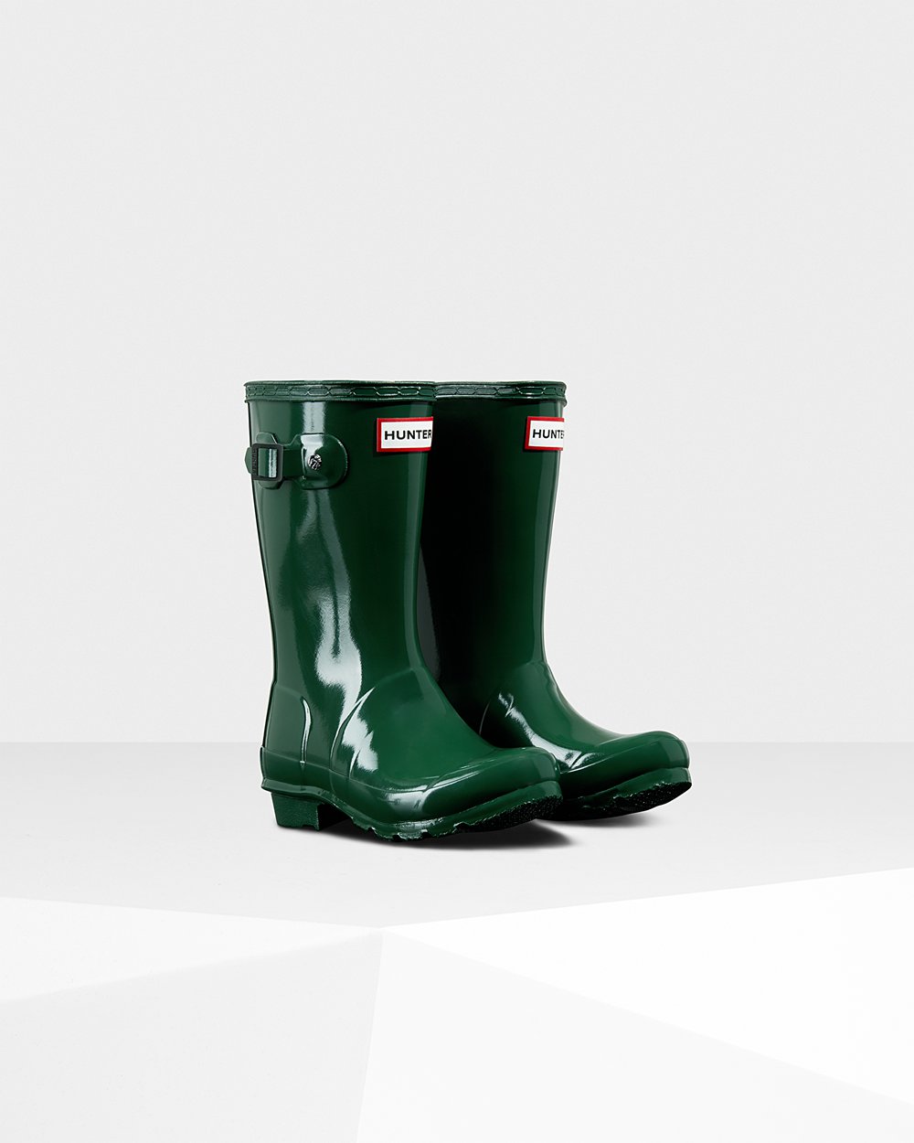 Kids Hunter Original Big Gloss - Rain Boots Green - 7439-ORECL